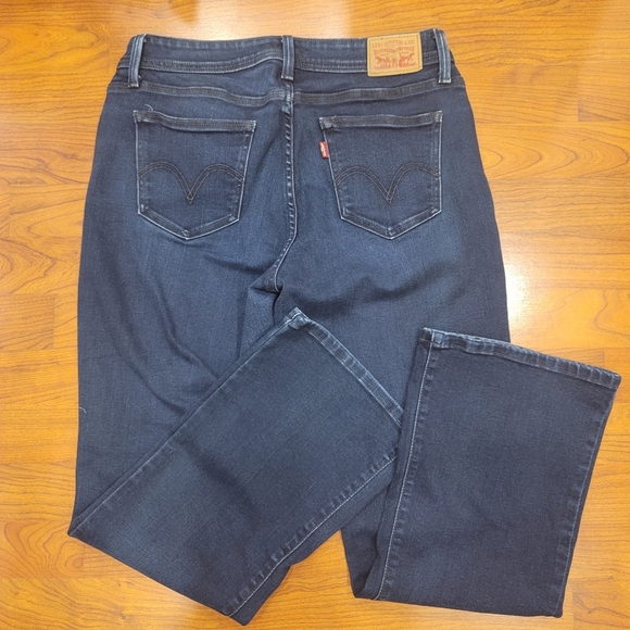 Levi 529 Curvy Bootcut Cotton Blend Jeans - Sz 12S - Picture 4 of 12